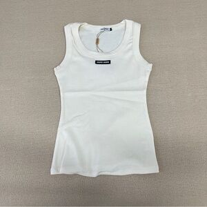 Miu Miu Off-White Tank TopLight beige